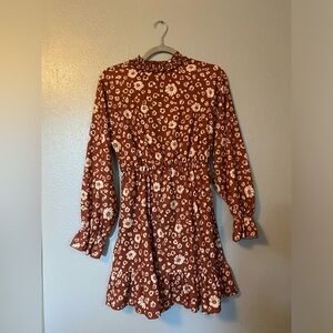 Women's Peach Love Long Sleeve Dress, Size Medium, Excellent Preowned Condition